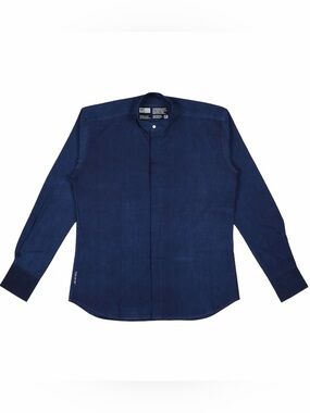THIS IS US Nigeria Hand Dyed Long Sleeve Shirt in Indigo